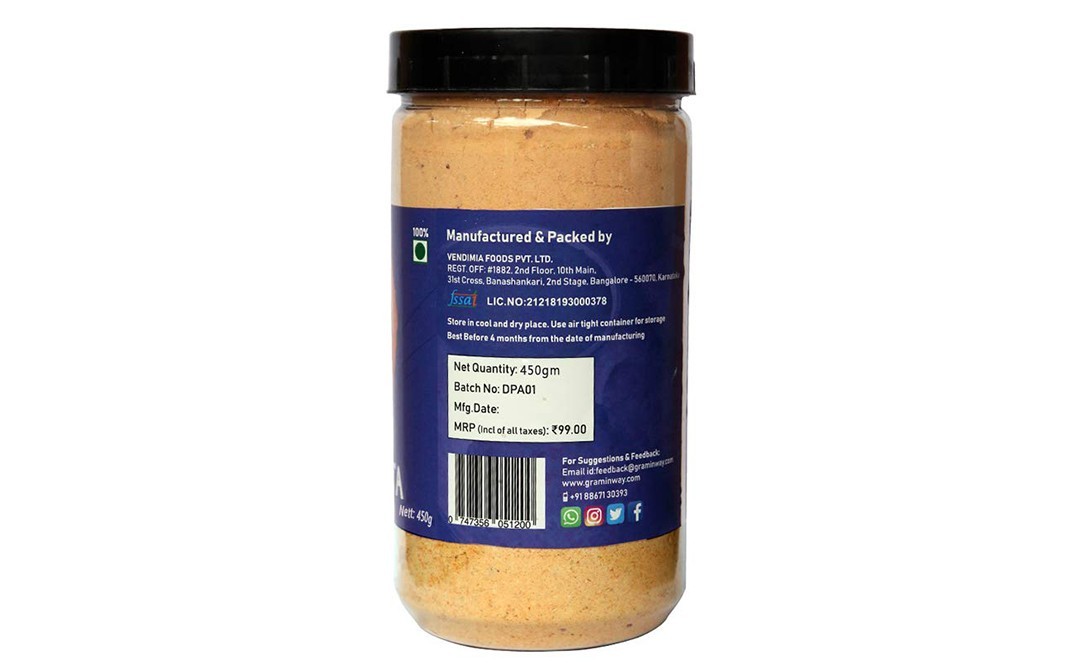 Graminway Daal Poori Atta    Plastic Jar  450 grams